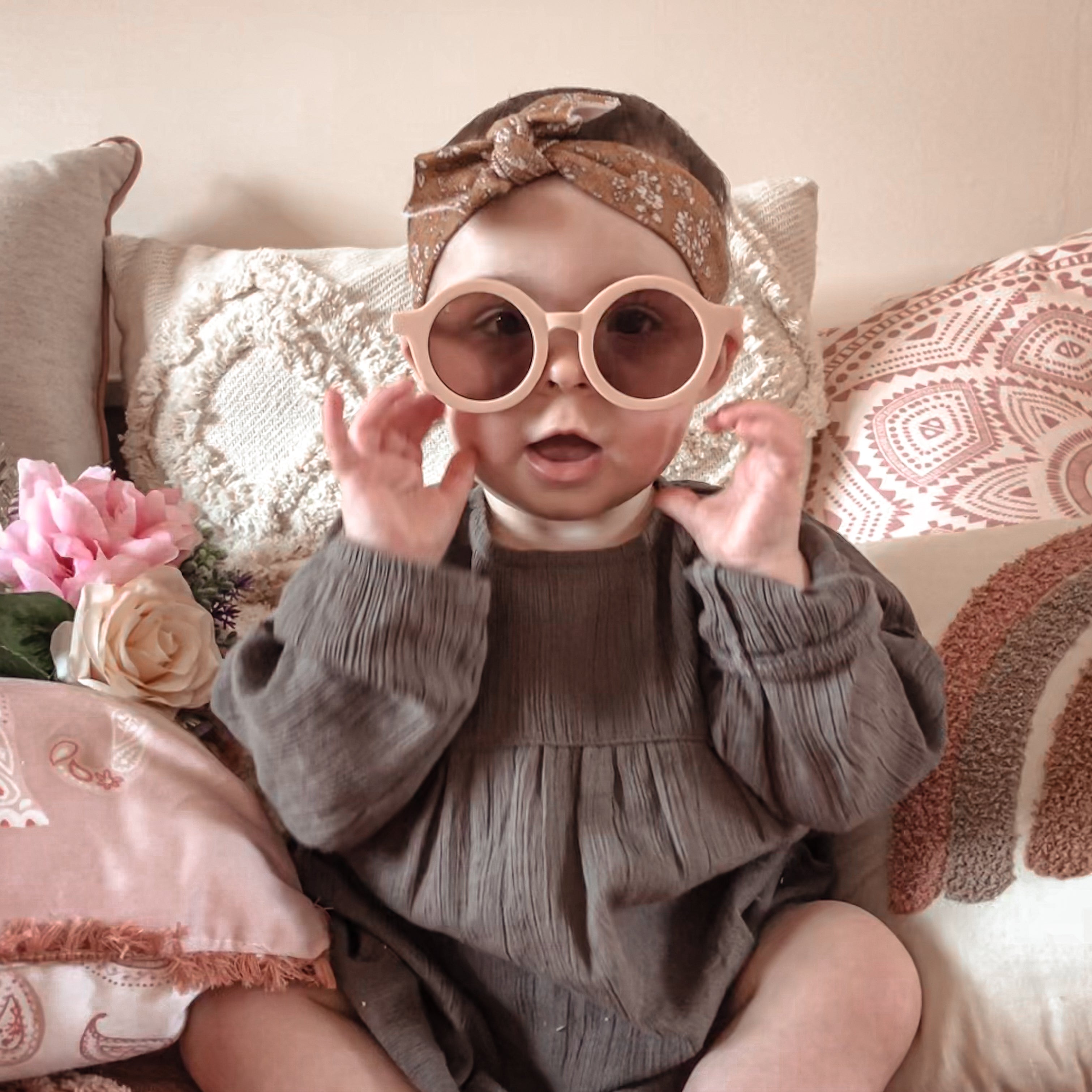 Sunglasses | Kids / Toddler Aviator Sunglasses | Taupe | La Romi