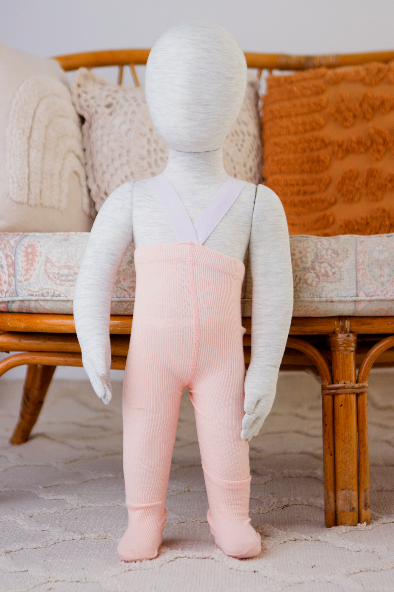 Dungaree Tights | Baby + Toddler Dungaree Tights | Flamingo | La Romi