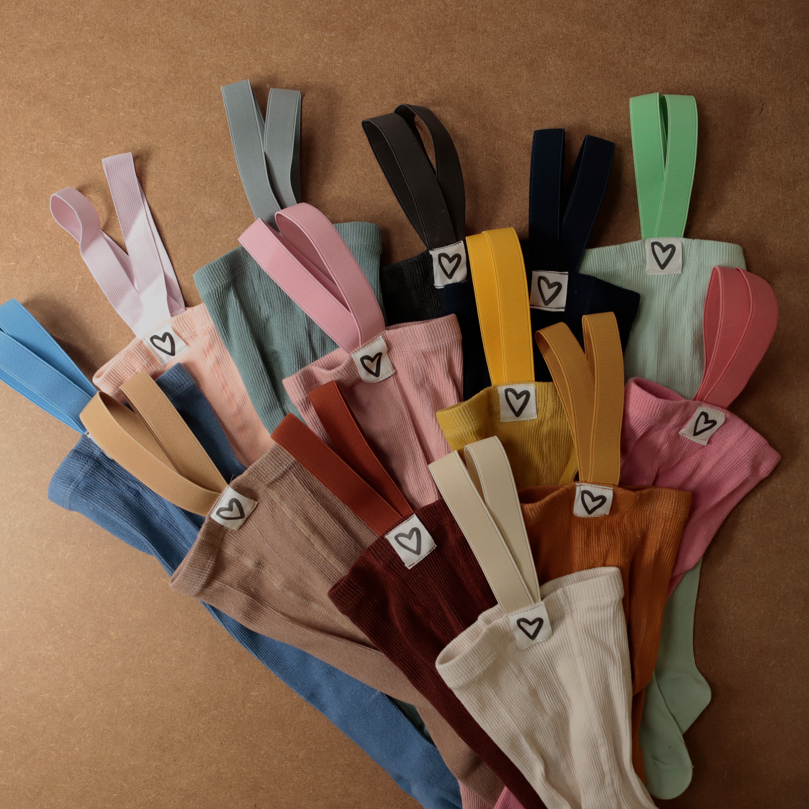 Dungaree Tights | Baby + Toddler Dungaree Tights | Pistachio | La Romi