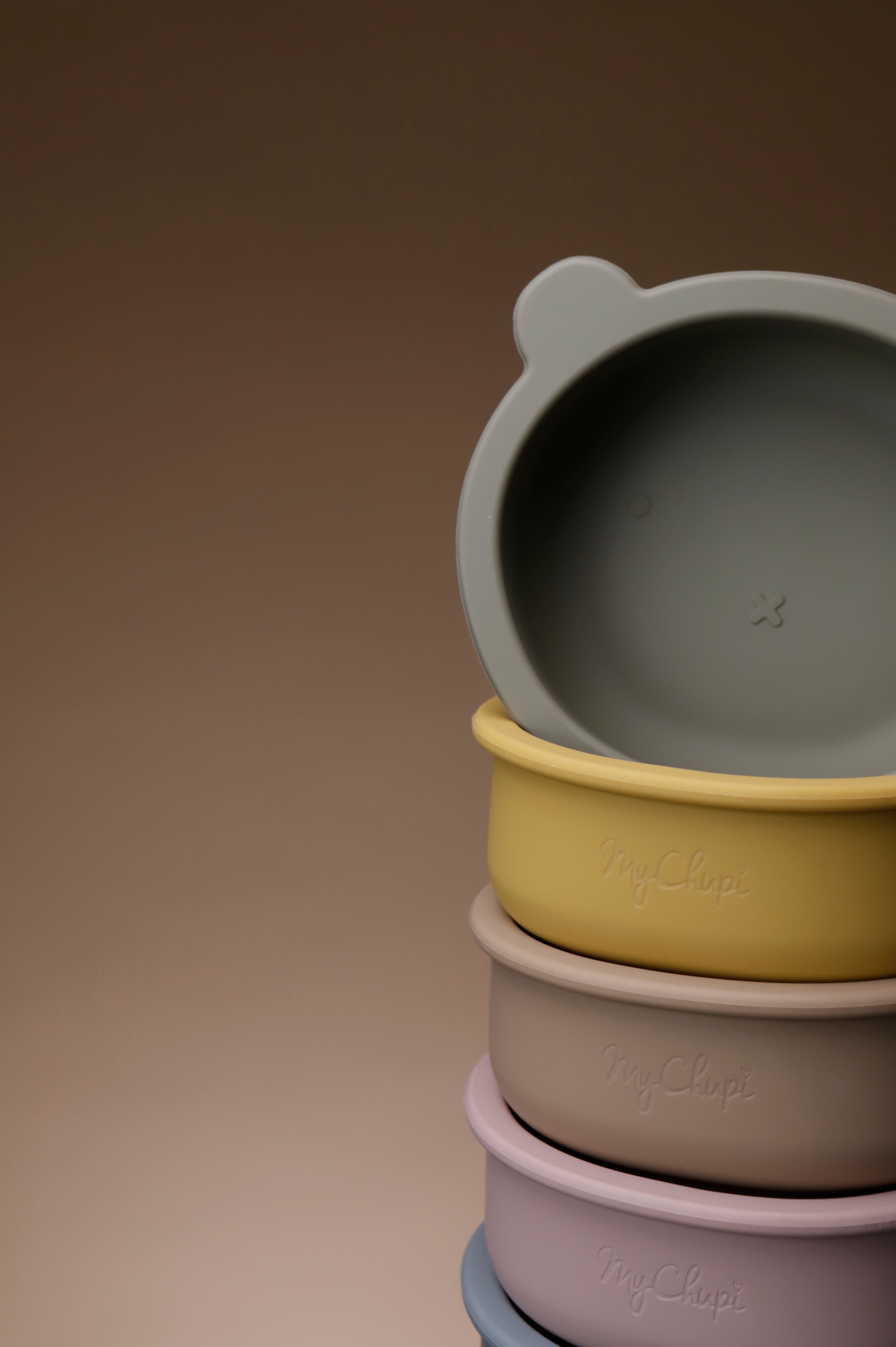 Bowls | Bear Suction Bowl | Aubergine | La Romi