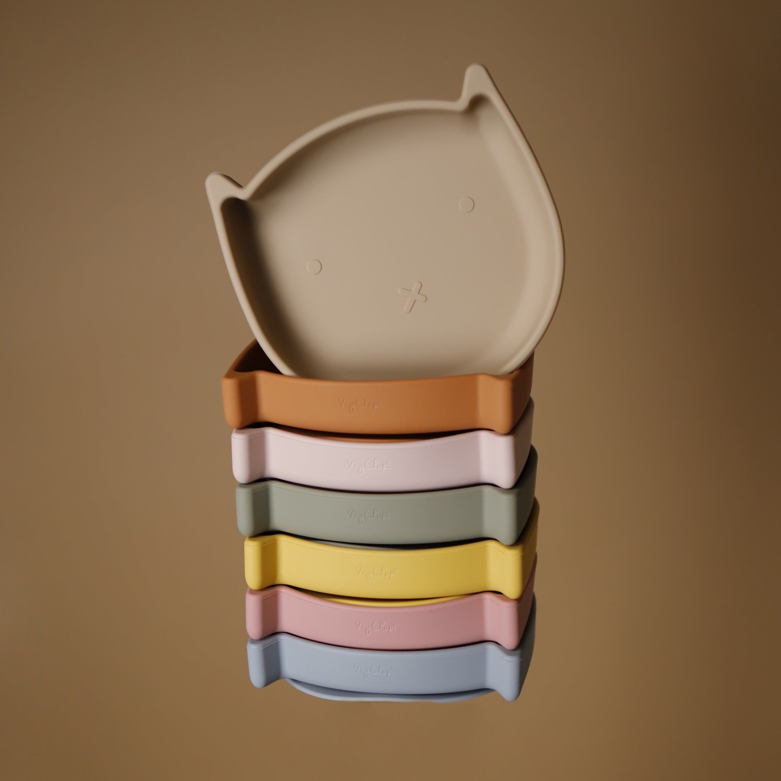 Plates | Cat Suction Plates | Mustard | La Romi