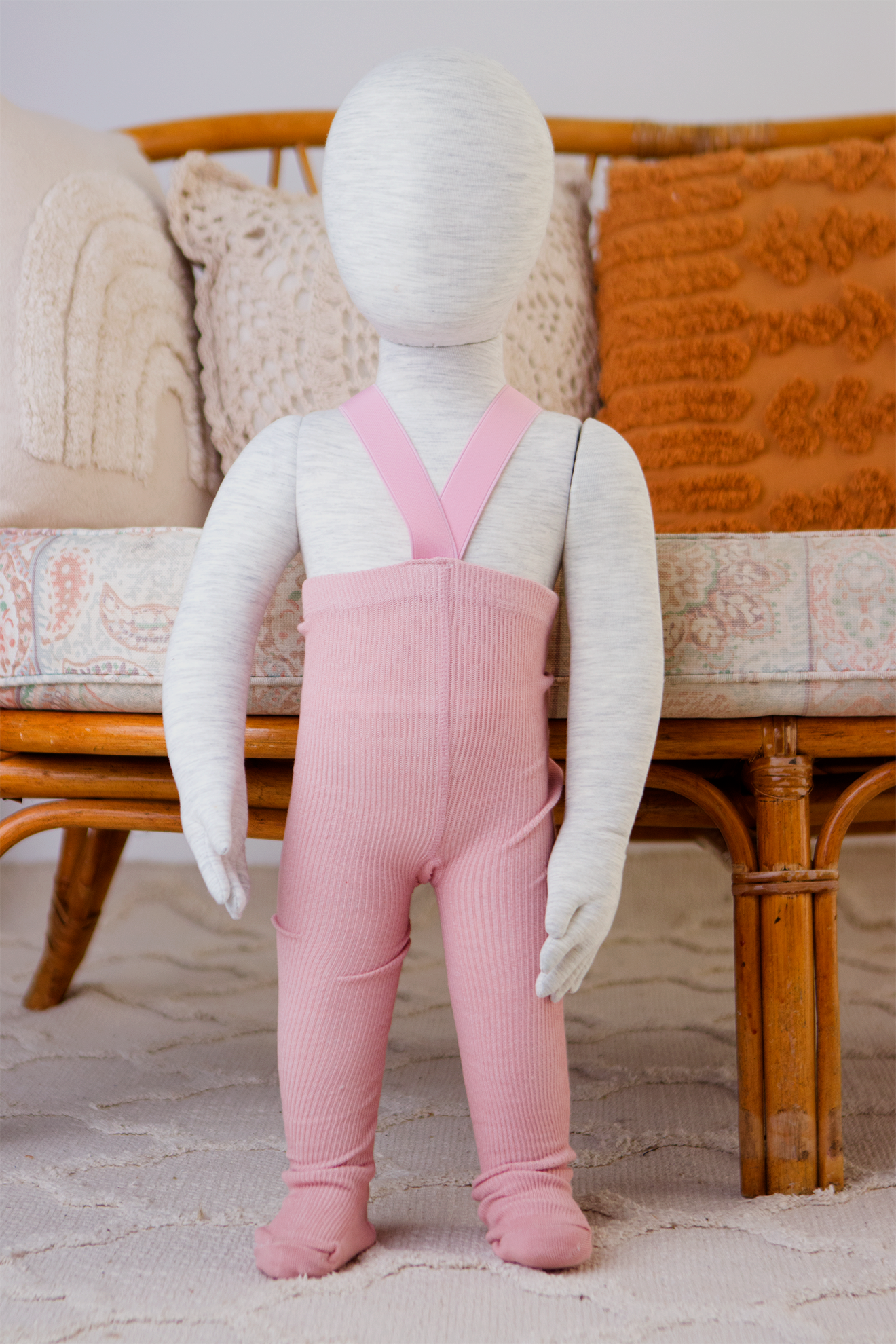 Dungaree Tights | Baby + Toddler Dungaree Tights | Pink Lemonade | La Romi