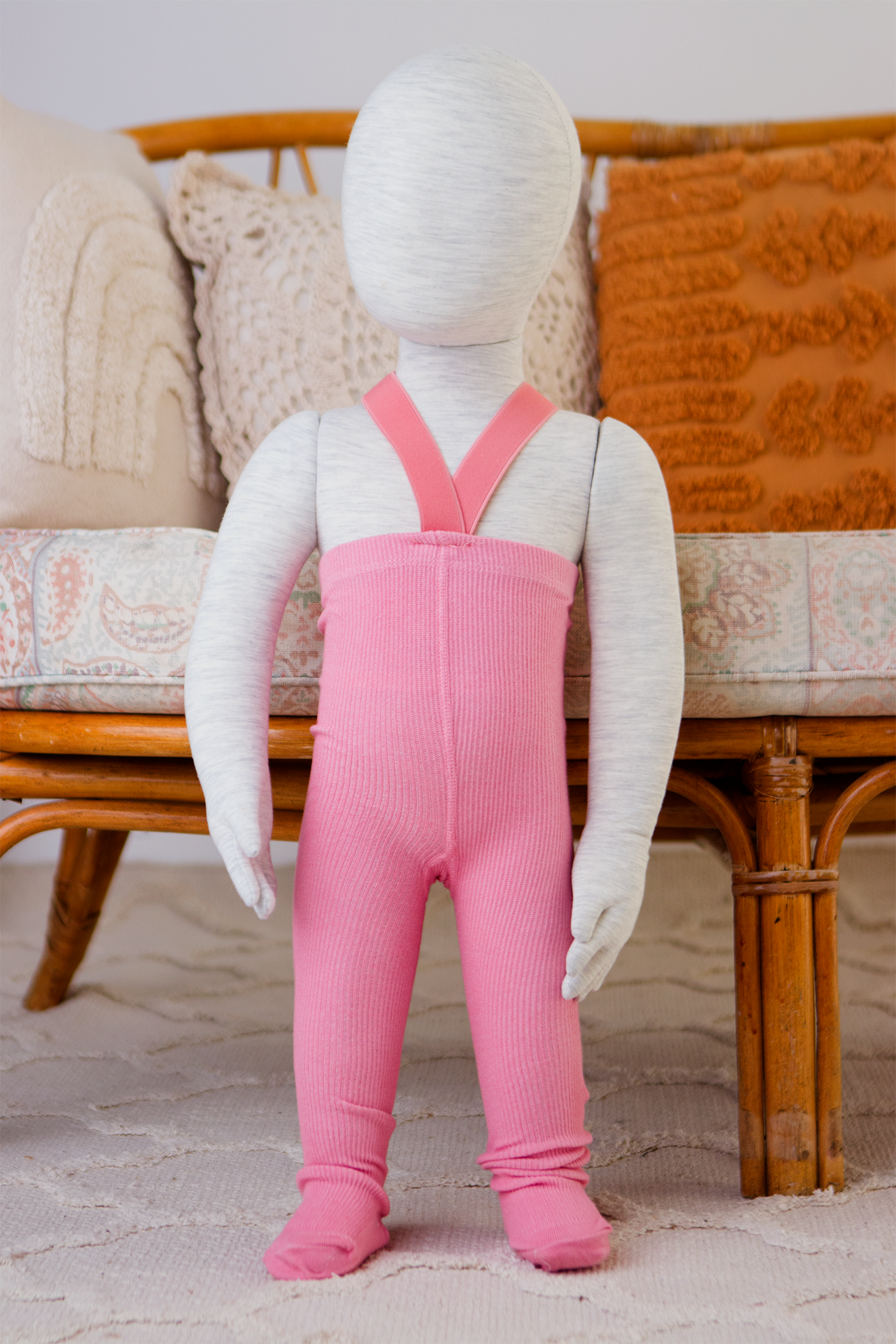 Dungaree Tights | Baby + Toddler Dungaree Tights | Sorbet | La Romi