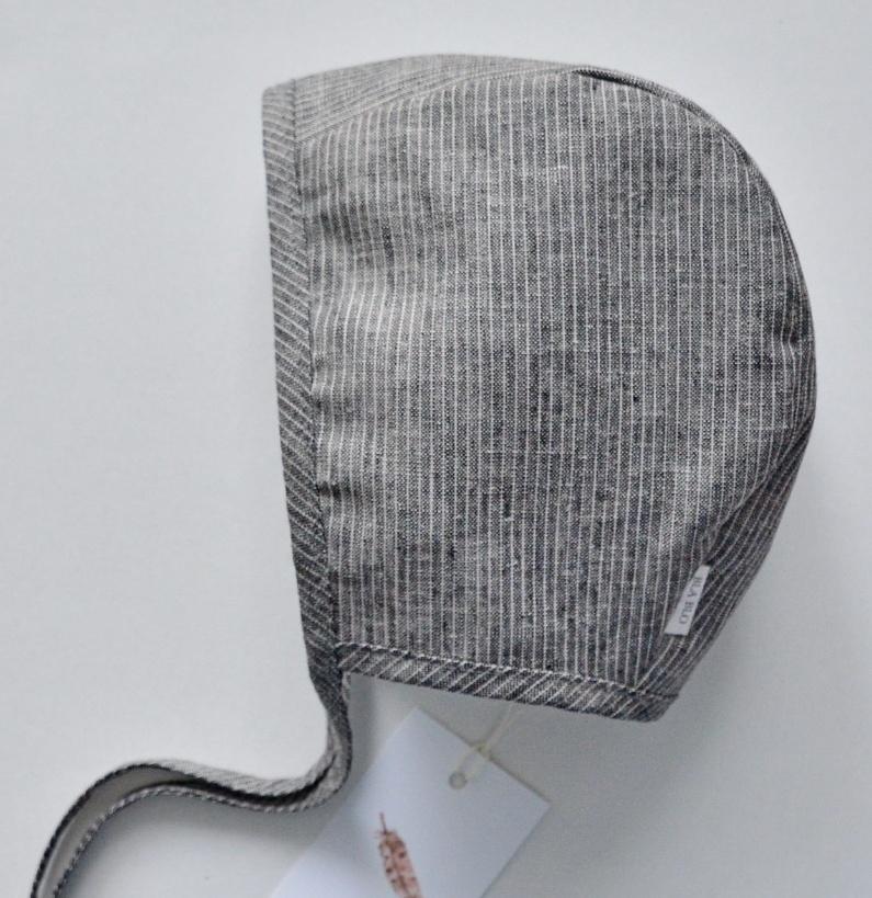 Baby Bonnet | Bunny Ear Baby Bonnets | Striped Slate | La Romi