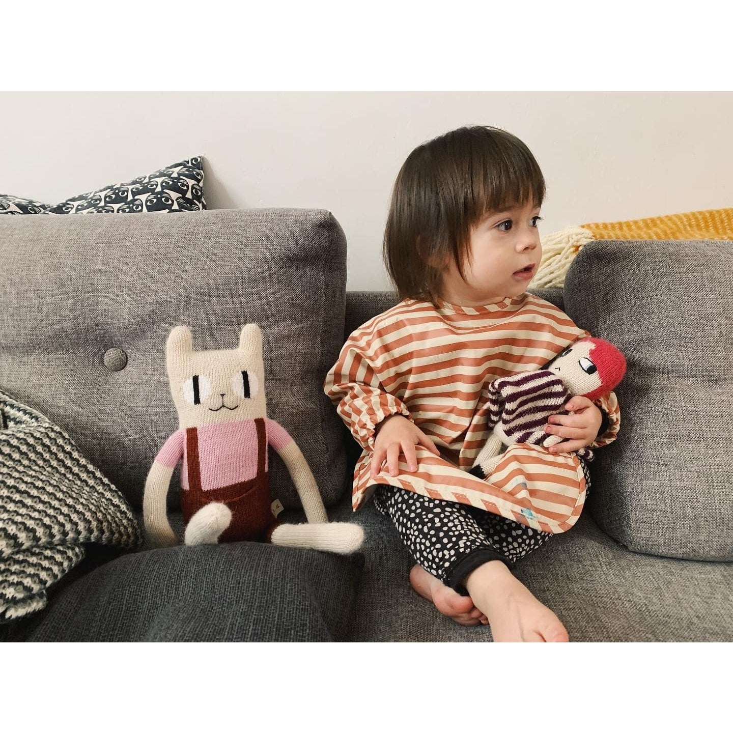 Cover All Bibs | Catch All Cape Bibs | Retro Stripes | La Romi