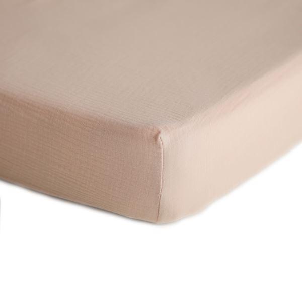 Crib Sheets | Mushie Muslin Crib Sheets | Blush | La Romi