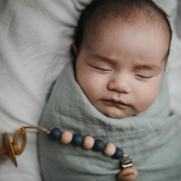 Swaddle Blankets | Mushie Muslin Swaddle Blankets | Cognac | La Romi