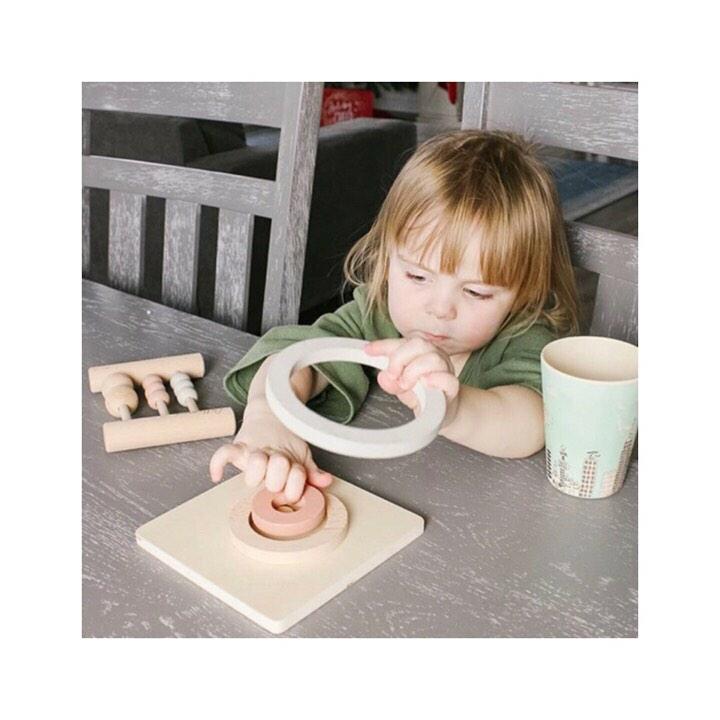 Wooden Toys | Pellianni Baby Round Puzzle | Dust | La Romi