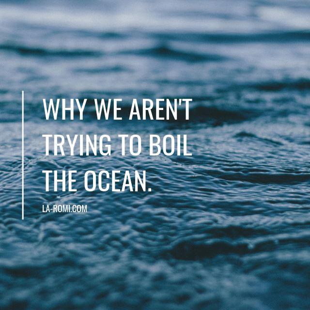 Why We Aren't Trying To Boil The Ocean | La Romi | Baby Fashion