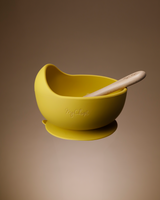Bowls | My 1st Weaning Bowl + Spoon | Mustard | La Romi