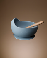 Bowls | My 1st Weaning Bowl + Spoon | Petrol Blue | La Romi