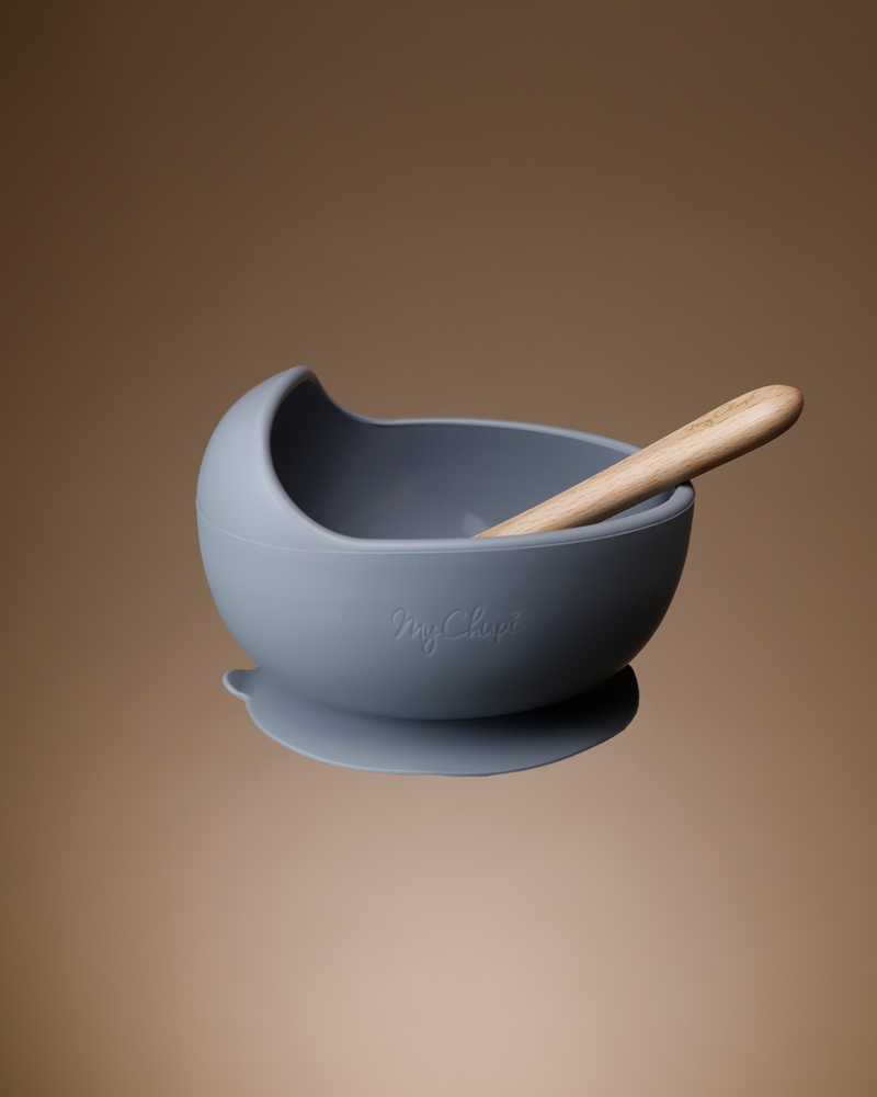 Bowls | My 1st Weaning Bowl + Spoon | Stone | La Romi